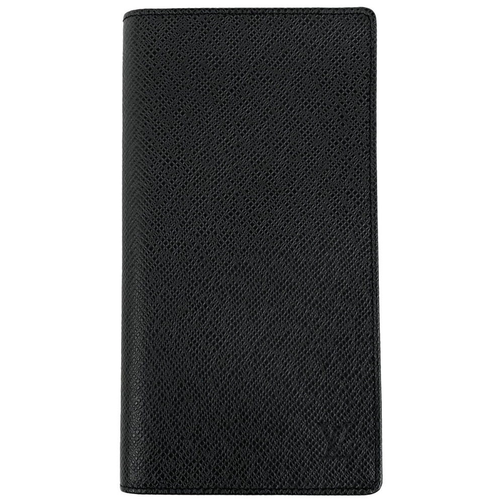 Louis Vuitton Porte Cartes Credit Bifold Long Wallet Taiga Leather Ardoise